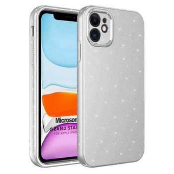 Microsonic Apple iPhone 12 Kılıf Grand Stardust Gümüş