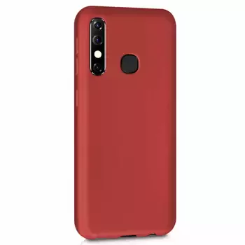 Microsonic Matte Silicone Infinix Hot 8 Kılıf Kırmızı