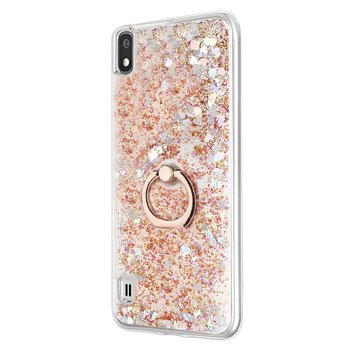 Microsonic Samsung Galaxy A10 Kılıf Glitter Liquid Holder Gold