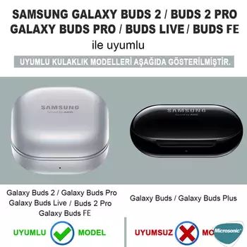 Microsonic Samsung Galaxy Buds FE Kılıf Darbeye Dayanıklı Sert Koruyucu + Askılık Kırmızı