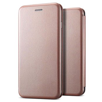 Microsonic Huawei P Smart Klııf Slim Leather Design Flip Cover Rose Gold