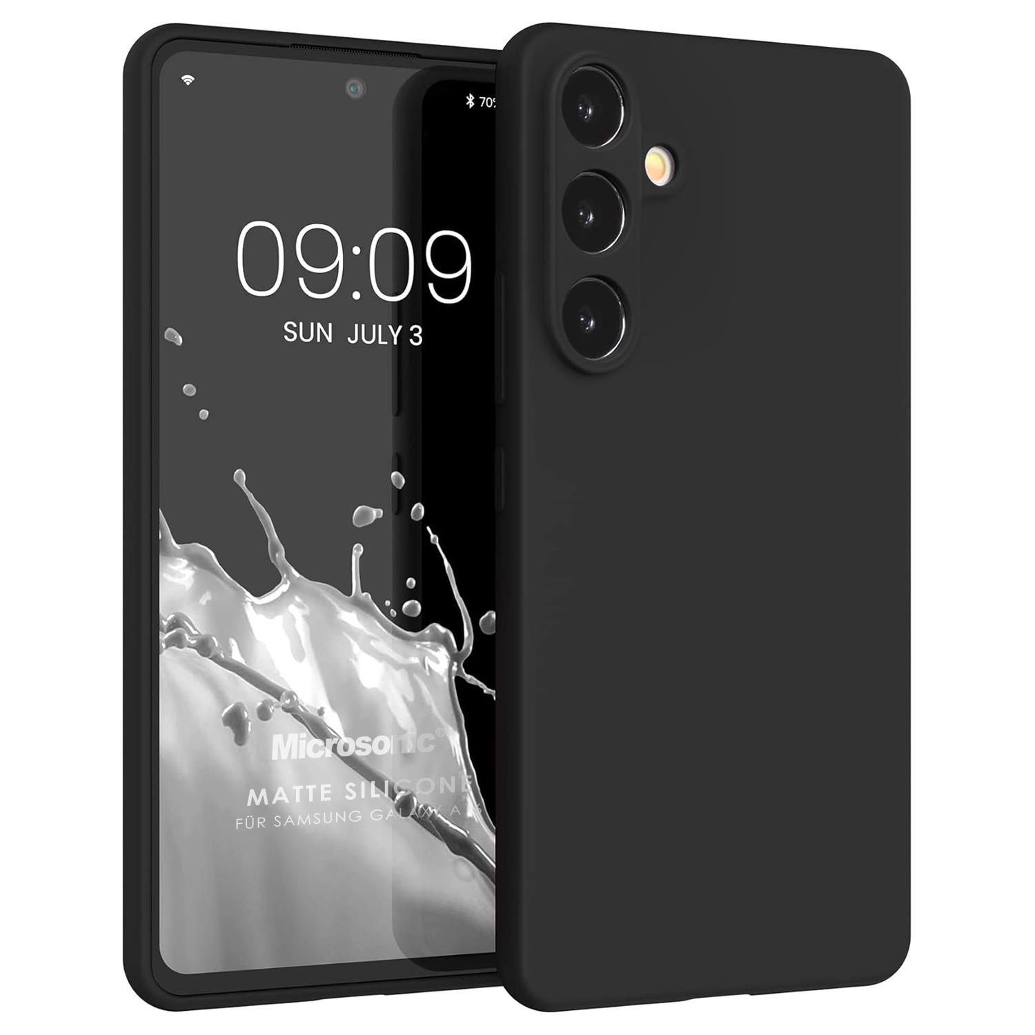 Microsonic Matte Silicone Samsung Galaxy S26 Plus Kılıf Siyah