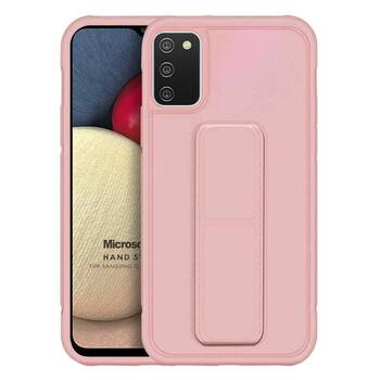 Microsonic Samsung Galaxy A02S Kılıf Hand Strap Rose Gold