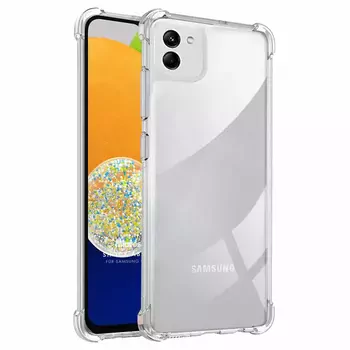 Microsonic Samsung Galaxy A03 Kılıf Anti Shock Silikon Şeffaf