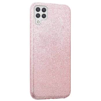 Microsonic Samsung Galaxy M22 Kılıf Sparkle Shiny Rose Gold