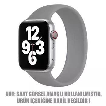 Microsonic Apple Watch Series 8 41mm Kordon, (Medium Size, 145mm) New Solo Loop Gri