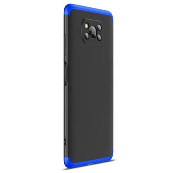 Microsonic Xiaomi Poco X3 Pro Kılıf Double Dip 360 Protective AYS Siyah Mavi