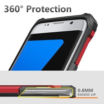 Microsonic Samsung Galaxy S7 Edge Kılıf Rugged Armor Gümüş