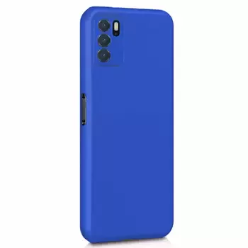 Microsonic Matte Silicone Oppo A16 Kılıf Mavi