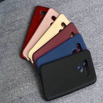 Microsonic LG Q60 Kılıf Matte Silicone Lacivert