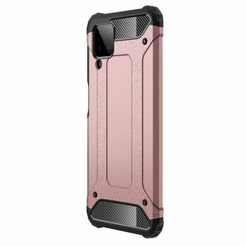 Microsonic Samsung Galaxy A12 Kılıf Rugged Armor Rose Gold