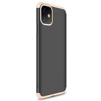 Microsonic Apple iPhone 11 Kılıf Double Dip 360 Protective AYS Siyah - Gold