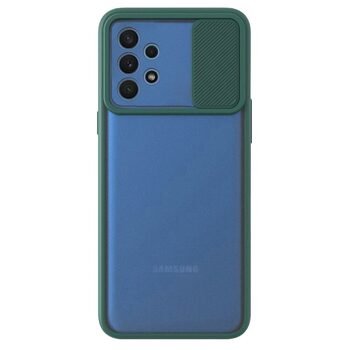 Microsonic Samsung Galaxy A32 4G Kılıf Slide Camera Lens Protection Koyu Yeşil