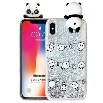 Microsonic Apple iPhone X Kılıf Cute Cartoon Panda