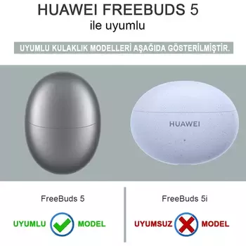 Microsonic Huawei FreeBuds 5 Mat Silikon Kılıf Siyah