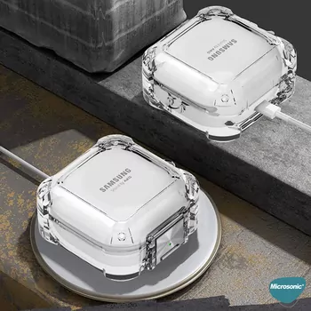 Microsonic Samsung Galaxy Buds Core Kılıf Safety Lock Protection Füme