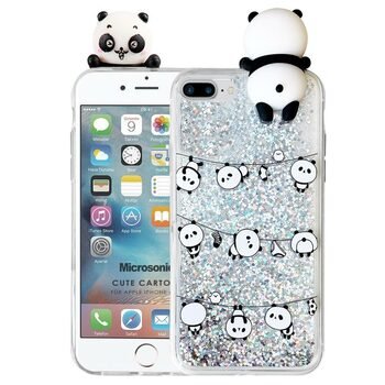 Microsonic Apple iPhone 8 Plus Kılıf Cute Cartoon Panda