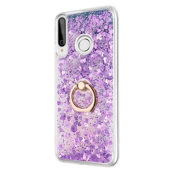 Microsonic Huawei Y7P Kılıf Glitter Liquid Holder Mor