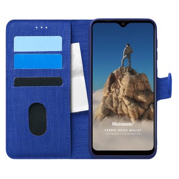 Microsonic Reeder P13 Blue Max Lite Kılıf Fabric Book Wallet Lacivert