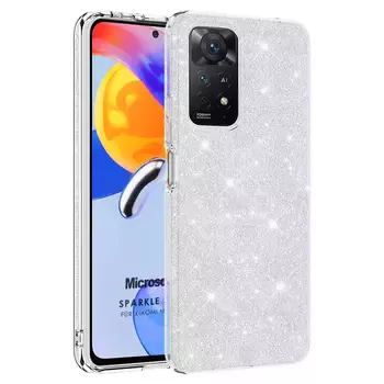 Microsonic Xiaomi Redmi Note 11 Pro 5G Kılıf Sparkle Shiny Gümüş