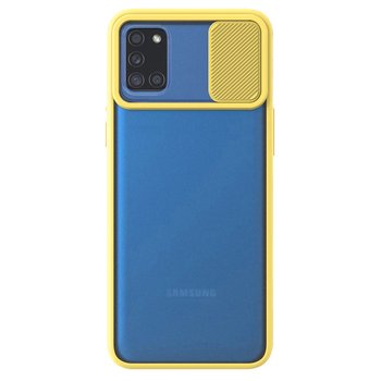 Microsonic Samsung Galaxy A31 Kılıf Slide Camera Lens Protection Sarı