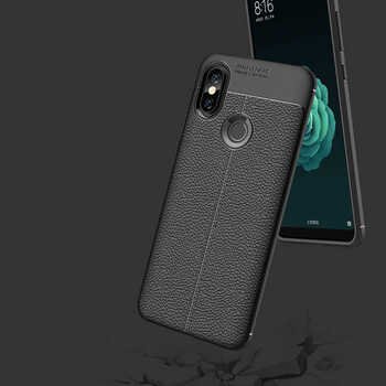 Microsonic Xiaomi Mi 8 SE Kılıf Deri Dokulu Silikon Siyah