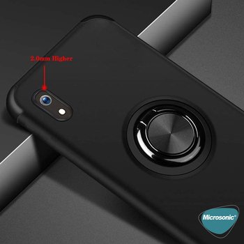 Microsonic Samsung Galaxy A10 Kılıf Kickstand Ring Holder Kırmızı