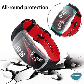 Microsonic Samsung Gear Fit 2 Pro Kılıf 360 Full Round Soft Silicone Şeffaf Kılıf