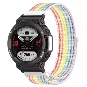 Microsonic Amazfit T-Rex 2 Hasırlı Kordon Woven Sport Loop Pride Edition