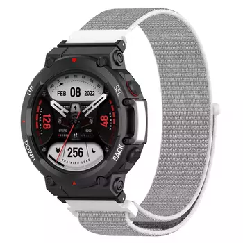 Microsonic Amazfit T-Rex 2 Hasırlı Kordon Woven Sport Loop Beyaz