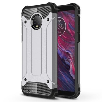 Microsonic Motorola Moto G6 Kılıf Rugged Armor Gümüş