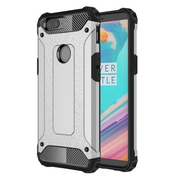 Microsonic OnePlus 5T Kılıf Rugged Armor Gümüş