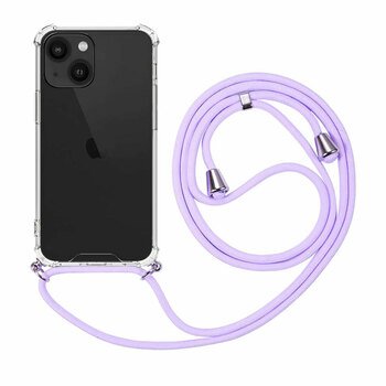 Microsonic Apple iPhone 13 Mini Kılıf Neck Lanyard Lila