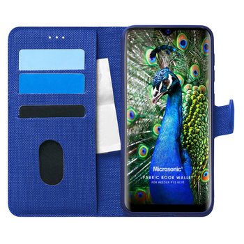 Microsonic Reeder P13 Blue Kılıf Fabric Book Wallet Lacivert