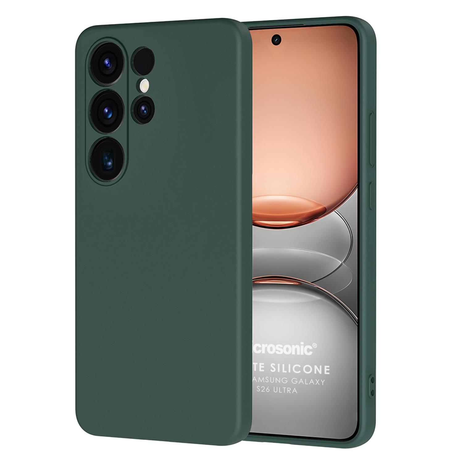Microsonic Samsung Galaxy S26 Ultra Kılıf Groovy Soft Koyu Yeşil