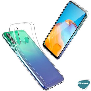 Microsonic Huawei P40 Lite E Kılıf Transparent Soft Beyaz