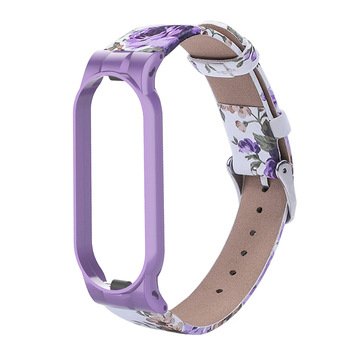 Microsonic Xiaomi Mi Band 6 Flowers Wrist Strap Kordon Lila