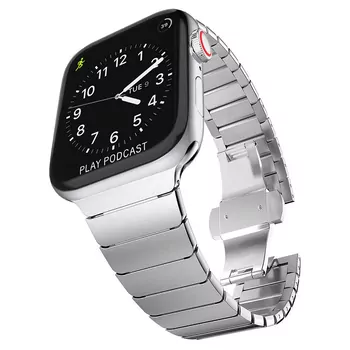 Microsonic Apple Watch SE 3 40mm Kordon Link Bracelet Band Siyah