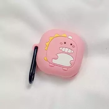 Microsonic Samsung Galaxy Buds 2 Pro Kılıf Cartoon Figürlü Silikon Dinazor Pembe