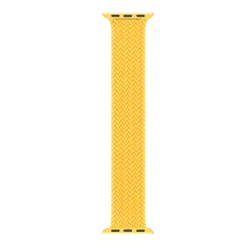 Microsonic Apple Watch Series 9 45mm Kordon, (Large Size, 160mm) Knitted Fabric Single Loop Sarı