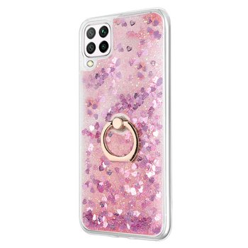 Microsonic Huawei P40 Lite Kılıf Glitter Liquid Holder Pembe