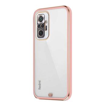 Microsonic Xiaomi Redmi Note 10 Pro Kılıf Laser Plated Soft Pembe