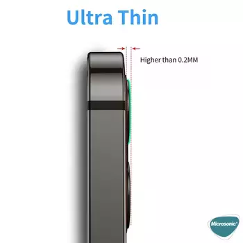 Microsonic Apple iPhone 13 Tekli Kamera Lens Koruma Camı Füme