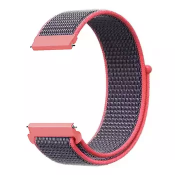 Microsonic Samsung Galaxy Watch 5 40mm Hasırlı Kordon Woven Sport Loop Koyu Pembe