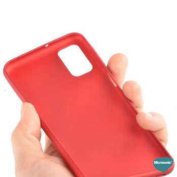 Microsonic Oppo A92 Kılıf Matte Silicone Kırmızı