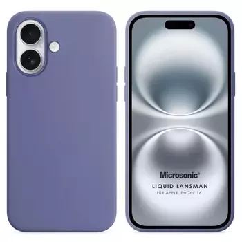 Microsonic Apple iPhone 17 Kılıf Liquid Lansman Silikon Lavanta Grisi