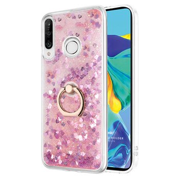 Microsonic Huawei P30 Lite Kılıf Glitter Liquid Holder Pembe