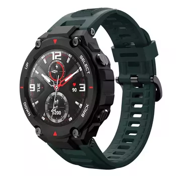 Microsonic Amazfit T-Rex Kordon Silicone Sport Band Koyu Yeşil