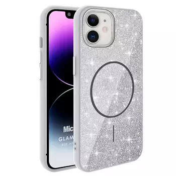 Microsonic Apple iPhone 11 Kılıf GlamGrip Luxe Gümüş