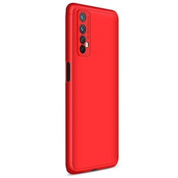 Microsonic Realme 7 Kılıf Double Dip 360 Protective AYS Kırmızı